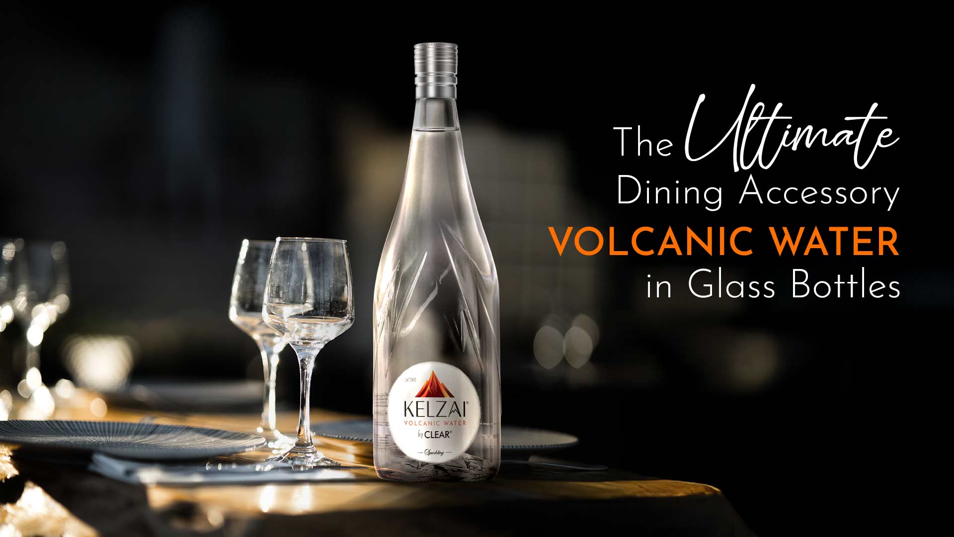 Kelzai 300ml Glass Water Bottles of Sparkling water - Elegant, Alkaline, and Perfect for Dining
